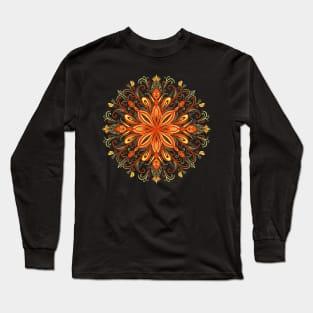 Fire Flame Creatures Mandala Long Sleeve T-Shirt